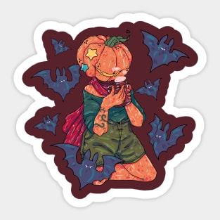 Brooklyn Pumpkin Head Sticker